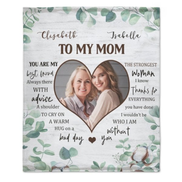 You're The Strongest Woman I Know - Upload Image, Gift For Mom, Personalized Blanket - ARNOVIC